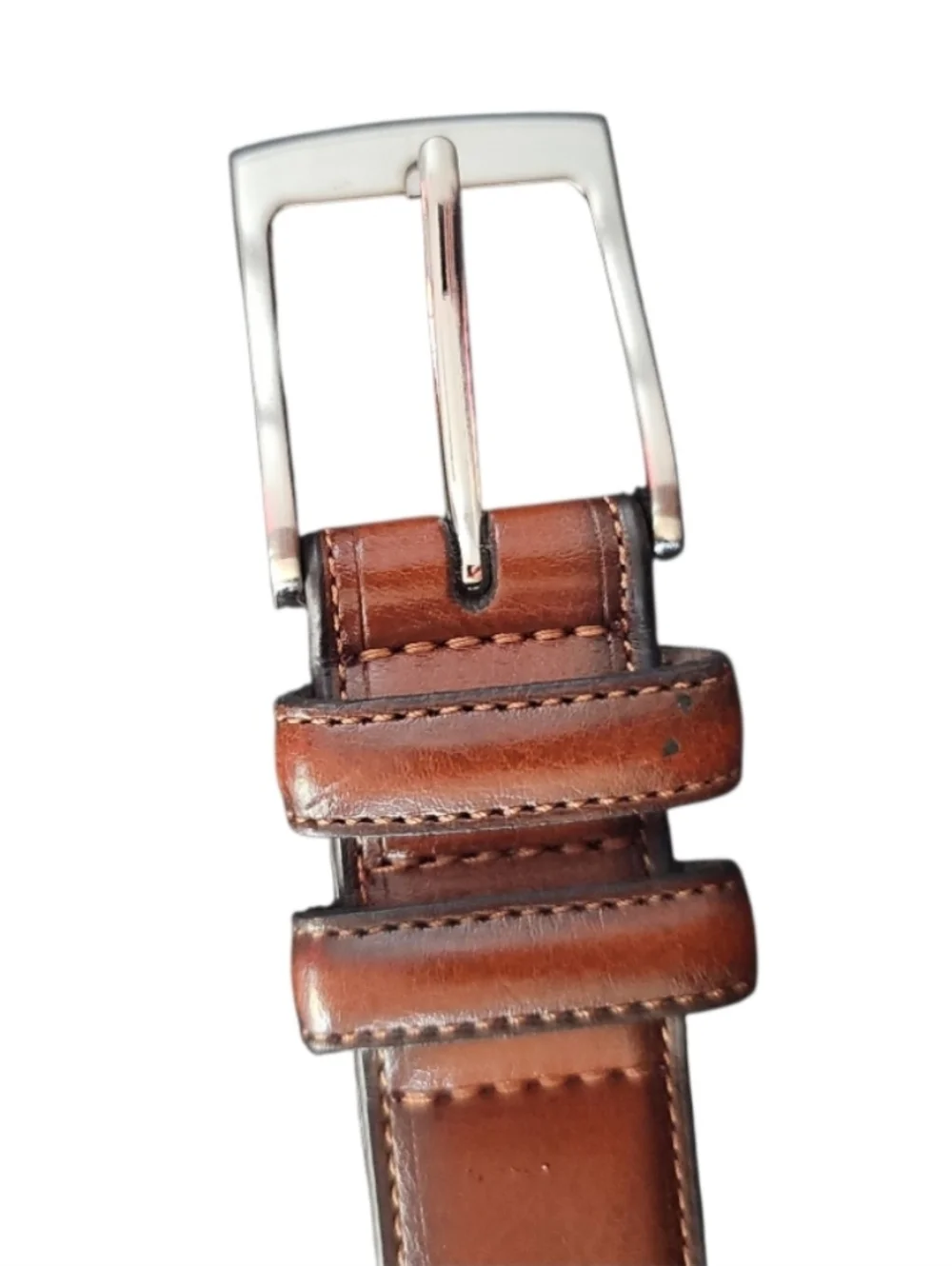 CGE Brown Coated Leather Belt Men’s Size 38 Classic Dress Casual Belt Classic